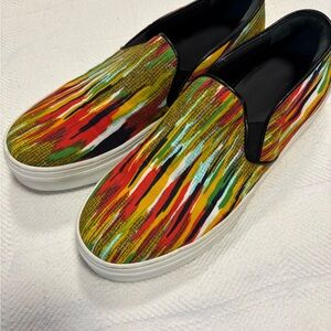 Celine Vibrant Abstract Slip-On Sneakers